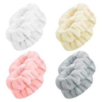 8 Pcs Microfiber Wrist Spa Washbands for Comfortable Use