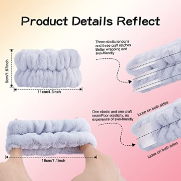 8 Pcs Microfiber Wrist Spa Washbands for Comfortable Use