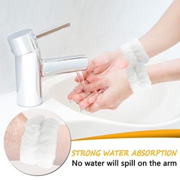 8 Pcs Microfiber Wrist Spa Washbands for Comfortable Use