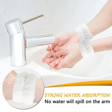 8 Pcs Microfiber Wrist Spa Washbands for Comfortable Use