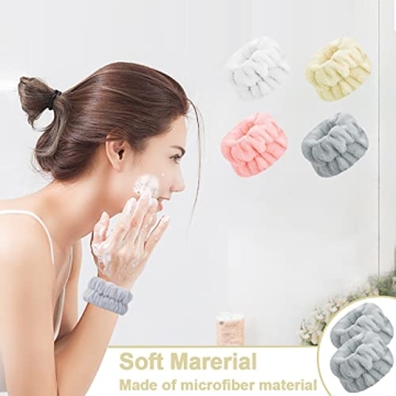 8 Pcs Microfiber Wrist Spa Washbands for Comfortable Use