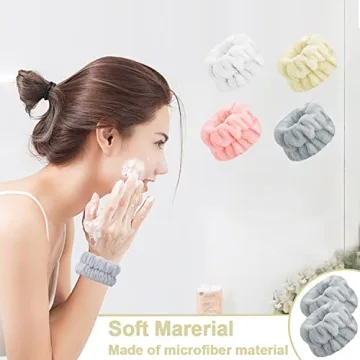 8 Pcs Microfiber Wrist Spa Washbands for Comfortable Use