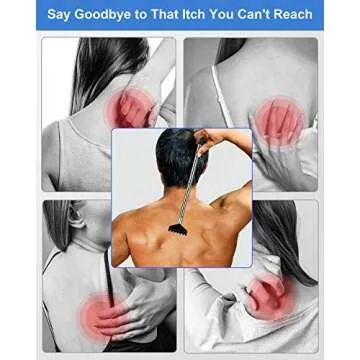 ONEEKK Portable Extendable Back Scratcher, 2 Pack Metal Telescoping Backscratchers for Adults, Kids,Dogs Itch Scratcher with Beautiful Gifts Packaging