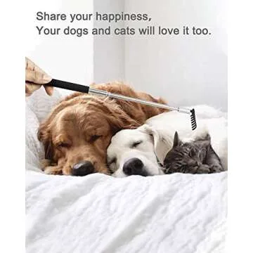 ONEEKK Portable Extendable Back Scratcher, 2 Pack Metal Telescoping Backscratchers for Adults, Kids,Dogs Itch Scratcher with Beautiful Gifts Packaging