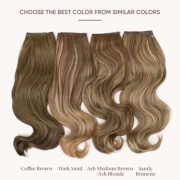 SARLA Invisible Wire Hair Extensions with 3 Clips Long Synthetic Wavy Curly Hairpiece Adjustable Tra...