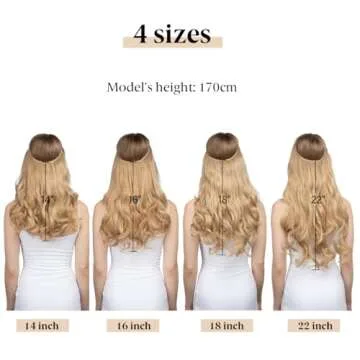 SARLA 22 Inch Invisible Wire Hair Extensions with Clips