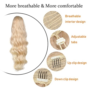 KETHBE Drawstring Ponytail 24 Inch Natural Hair Extensions