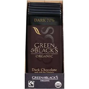 Green & Black's Organic Dark Chocolate 70% Cacao, OLD 10 Count