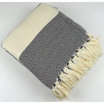 Nature Is Gift Extra Large Turkish Beach Blanket for Camping