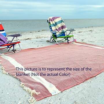 Nature Is Gift Extra Large Turkish Beach Blanket for Camping