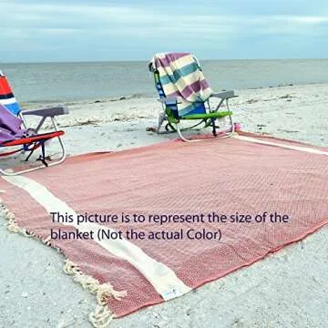 Nature Is Gift Extra Large Turkish Beach Blanket for Camping