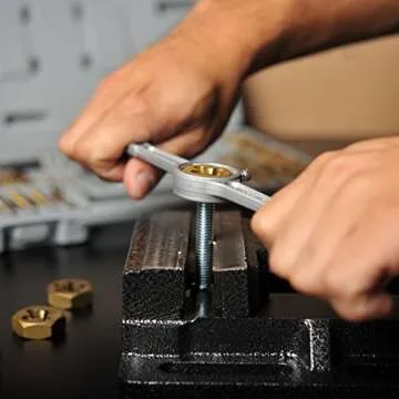 NEIKO 00911A SAE Tap and Die Set, Titanium-Coated Alloy Steel Taps and Dies, Large Threading-Tool Kit with Storage Case, 40-Piece Set