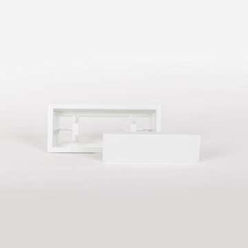 Aria Vent Drywall Lite Frame 4x10 Satin White Air Register