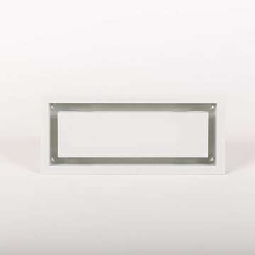 Aria Vent Drywall Lite Frame 4x10 Satin White Air Register