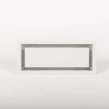 Aria Vent Drywall Lite Frame 4x10 Satin White Air Register