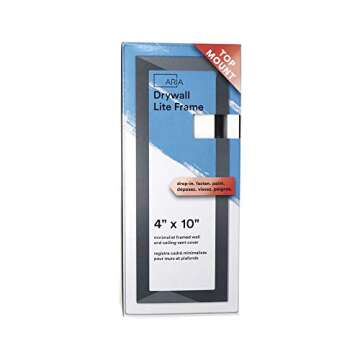 Aria Vent Drywall Lite Frame 4x10 Satin White Air Register