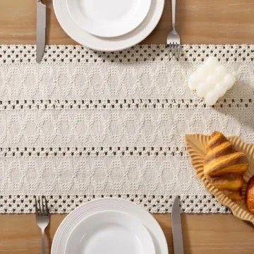 Socomi Boho Table Runner for Rustic Home Decor