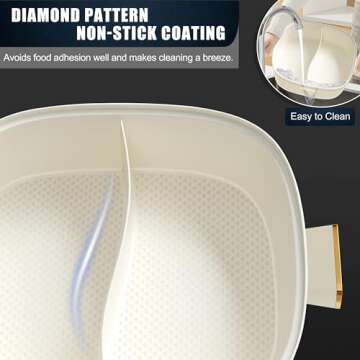 Dezin Dual Flavor Electric Hot Pot with Divider, 5.5L