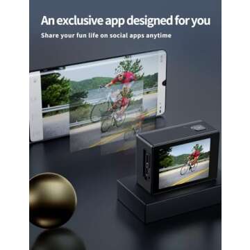 Action Camera 4K 60FPS 20MP Touch Screen 8X Zoom with Carrying Case,Wi-Fi EIS 40M Waterproof Underwater Vlog CamcoderRemote Control Sports Cam with Mounting Accessories Kit