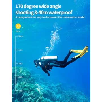 Action Camera 4K 60FPS 20MP Touch Screen 8X Zoom with Carrying Case,Wi-Fi EIS 40M Waterproof Underwater Vlog CamcoderRemote Control Sports Cam with Mounting Accessories Kit