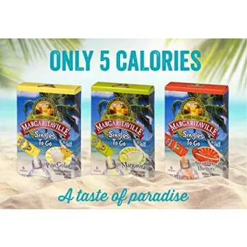 Margaritaville SINGLES TO GO! Water Drink Mix - Pina Colada Flavored, 3 Pack