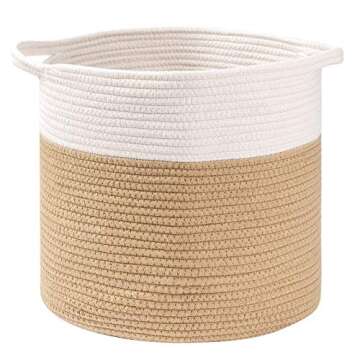 Durable Voten Cotton Rope Storage Bins 12.6" Set of 3