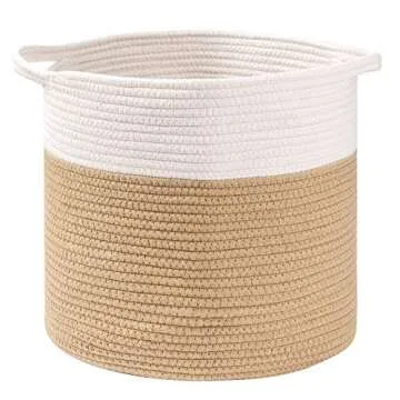 Durable Voten Cotton Rope Storage Bins 12.6" Set of 3
