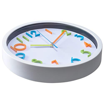 Colorful Kids Wall Clock - Silent Non-Ticking Design 10"