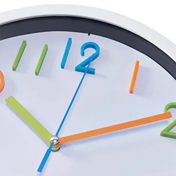 Colorful Kids Wall Clock - Silent Non-Ticking Design 10"