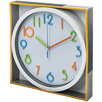 Colorful Kids Wall Clock - Silent Non-Ticking Design 10"