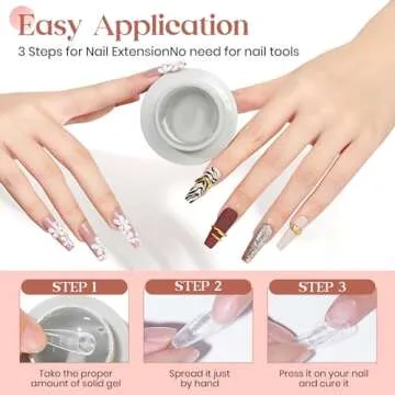 MIZHSE Clear Solid Builder Gel For Nails, 30g Hard Gel for Nails Non-Sticky Nail Extension Builder Gel, Nail Strengthen Gel 3D Sculpting Gel for Carving Modeling Gel Nail