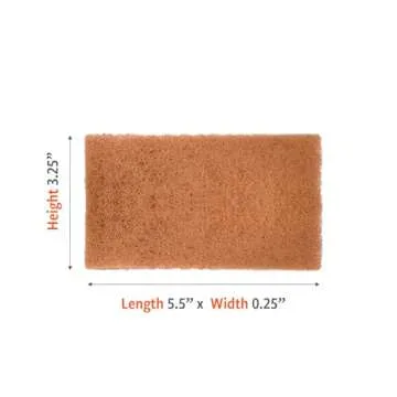 Full Circle Neat Nut Walnut Shell Scouring Pads, Non-Scratch, Set of 3, 5 oz, Brown