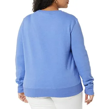 Amazon Essentials Women's French Terry Fleece Crewneck Sweatshirt (Available in Plus Size), Blue, Small