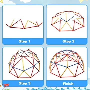 JAXPETY Climbing Dome for Kids Age 4-8, Outdoor Fun