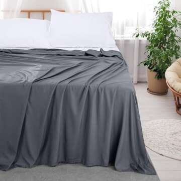 Utopia Bedding Flat Sheets - Pack of 6 - Soft Brushed Microfiber Fabric - Shrinkage & Fade Resistant...