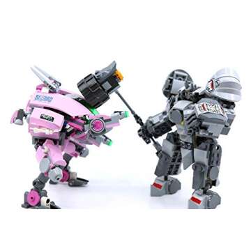 LEGO Overwatch D.Va and Reinhardt 75973 Mech Building Kit with Popular Overwatch Character Minifigur...