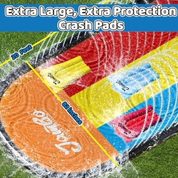 JAMBO 20Ft Premium 3 Lane Slip Splash and Slide for Kids
