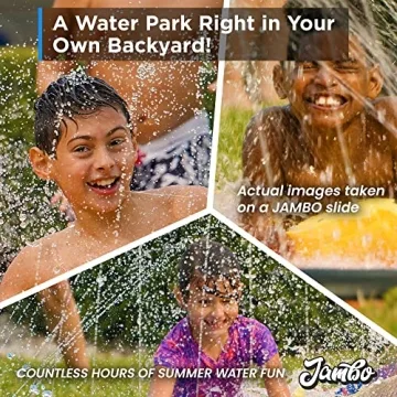 JAMBO 20Ft Premium 3 Lane Slip Splash and Slide for Kids