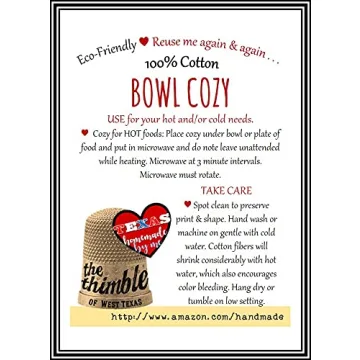 Microwave Bowl Cozy Handmade in Texas with Cute Design