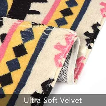 HAOCOO Spirit Eye Bath Rug Runner 2’x5’ Large Non-Slip VintageThrow Rugs Super Soft Velvet Creat...