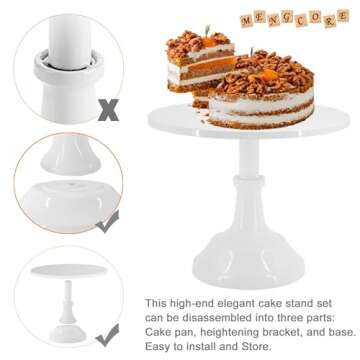 MENGCORE Grand Baker Cake Stand Adjustable Height Design