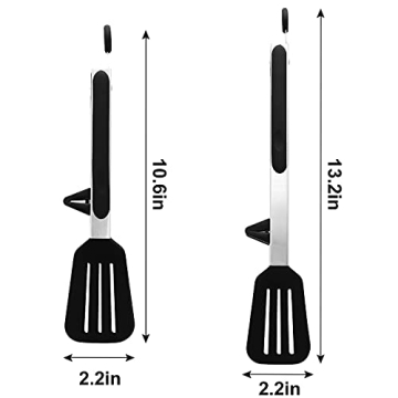 STARUBY Stainless Steel Kitchen Tongs with Silicone Tips
