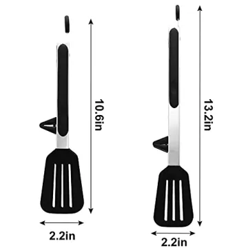 STARUBY Stainless Steel Kitchen Tongs with Silicone Tips