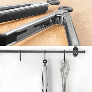 STARUBY Stainless Steel Kitchen Tongs with Silicone Tips