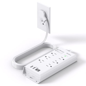 Addtam 10-in-1 Surge Protector Power Strip with USB Ports for Home and Office