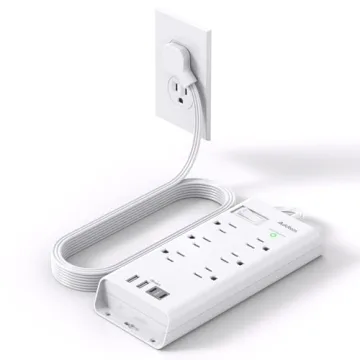 Addtam 10-in-1 Surge Protector Power Strip with USB Ports for Home and Office