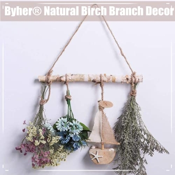 BYHER 15-Inch White Birch Logs for Unique Home Decor