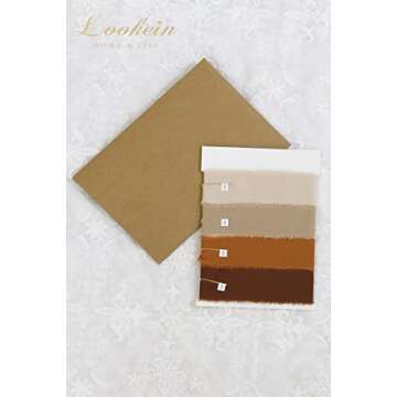 Lookein Handmade 1.5" Chiffon Silk-Like Ribbon with Frayed Edges