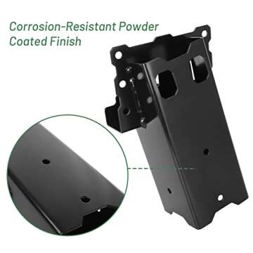 Highwild Platform Brackets Multi-Use 4x4 Compound Angle Brackets for Deer Stand, Hunting Blinds, Observation Decks & Outdoor Platforms - Set of 4 - Black.