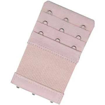KTOBTEL Bra Extender 3 Hooks 3 Rows Elastic Bra Band Hook Strap Extensions for Women, Pack of 4 (Multicolor)